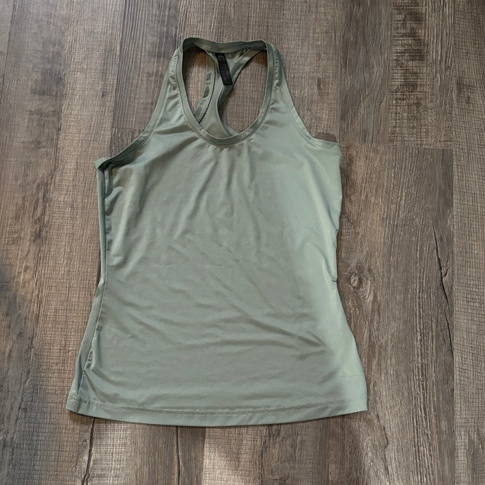 adidas Olive Racerback Tank Top
